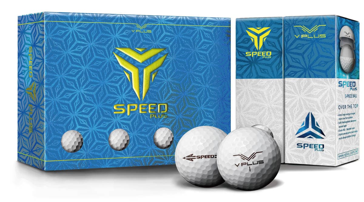 V PLUS SPEED PLUS 3-PIECE SPIN/DISTANCE GOLF BALLS - DOZEN